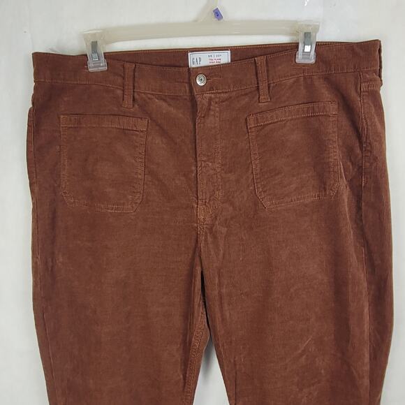 New brown Gap 70s Flare High Rise corduroy pants Size 20 Retro Boho Hippie - Picture 4 of 8